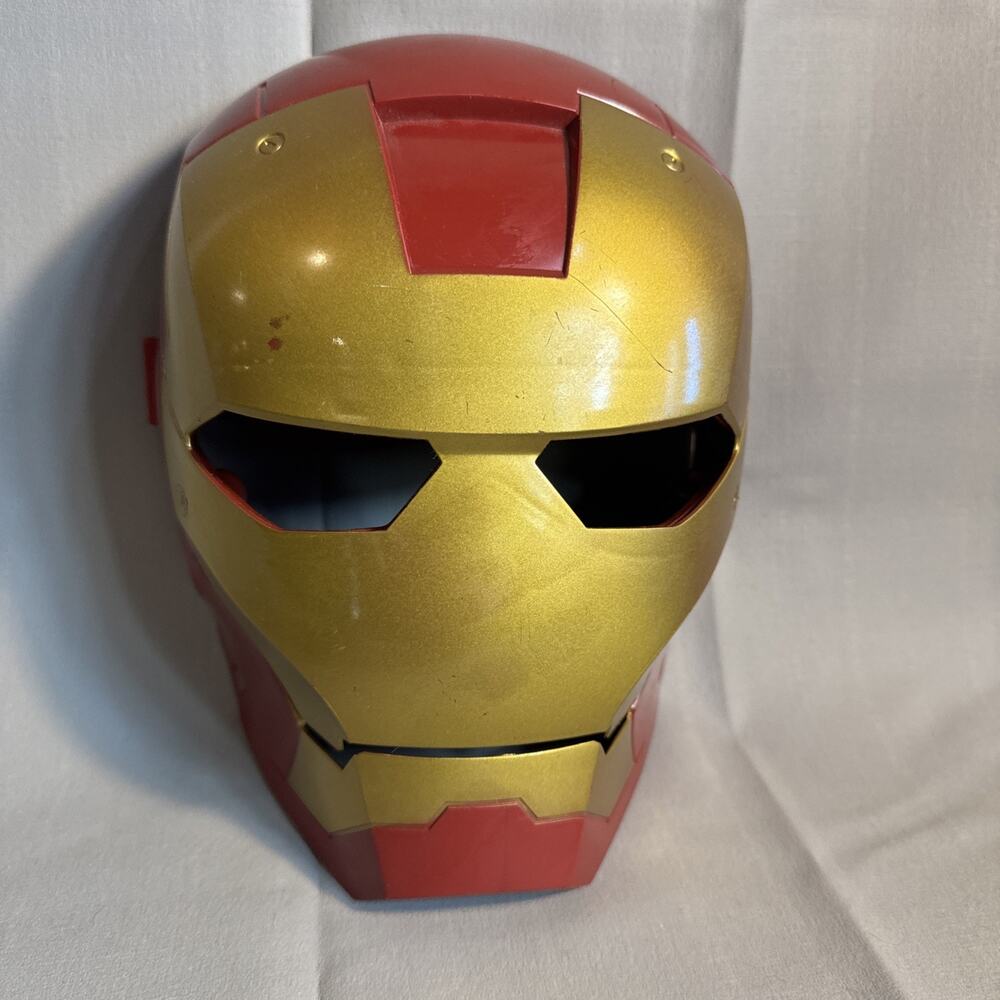 2008 Hasbro Marvel IRON MAN Costume Face Mask Helmet Toy Original Iron Man